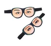 Homoyoyo 2 Pièces Masque de Sommeil Humoristique avec Impression Yeux Masque Doux et Confortable avec Bandeau Réglable pour Voyages Jeux et Couverture Oculaire Optimale pour Sommeil