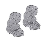 Homoyoyo 2 pièces Matrices de Découpe Acier pour DIY Pochoirs Embossage Décoratif Mère et Garçon Fille Gabarits Légers et Durables pour Scrapbooking et Albums Photos