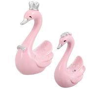 Homoyoyo 2 Pièces Mini Couple Cygne Figurine En Résine - Décoration De Mariage - Gâteau Topper Et Sculpture Pour Bureau Et Voiture Avec Paillettes