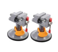 Homoyoyo 2 Pièces Mini Étau de Table avec Base Suction Cup Pivotante à Étau pour Bricolage Travail Du et Création de Bijoux