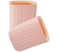 Homoyoyo 2 Pièces Mini Poubelle Décorative Carrée Couvercle, PP Rose | Grosse Capacité, Anti-odeurs et Usage Multiple, Seau Compact pour Rangement Discret, Bureau ou Chambre