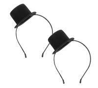 Homoyoyo 2 Pièces Mini Top Hat Headband Vintage Tea Party Headpiece Costume Dress Up Hat For Women Lightweight Victorian Fascinator For Halloween Theme Parties