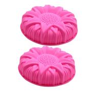 Homoyoyo 2 pièces Moule Silicone Tournesol pour Pâtisserie Antiadhésif et Facile à Nettoyer pour Cake et Pâte Sucre Maison ou Professionnel