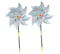 Homoyoyo 2 pièces Moulin à Vent Extérieur Lot de Épouvantail Réfléchissant Oiseau pour Jardin et Balcon Décoration et Dissuasion des Pigeons
