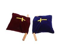 Homoyoyo 2 Pièces Offrande Église en Tissu Doux avec Poignée Bois Lot de Religieuses pour Collecte et Communion Fournitures pour Cérémonies et Offrandes Accessoire Polyvalent pour Femmes et