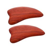 Homoyoyo 2 Pièces Outil de Massage Gua Sha Bois Forme Cœur Grattoir pour Corps Visage et Cou Massager Portable Bois pour Détente et Soin Peau