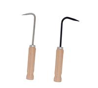 Homoyoyo 2 pièces Outil Manuel de Désherbage Racines Acier Inoxydable avec Manche Bois Gouge pour Déraciner Léger et Robuste Lot pour Jardinage Facile