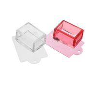 Homoyoyo 2 Pièces Outils Transparents Rectangle pour Manucure Française Fournitures Professionnelles de Salon et Diy pour Créativité et Précision