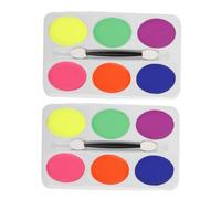 Homoyoyo 2 Pièces Palette de Maquillage Visage Huileuse pour Garçon Fille et Adultes Kit Peinture Artistique Corps pour Fêtes Halloween et Scènes Safe pour Types de Peau