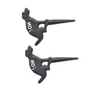 Homoyoyo 2 pièces Panneau de Jardin Fer Forgé Forme Chien Décoration Extérieure Pelouse pour Interdiction Déjections Canines Accessoire Jardin Polyvalent Noir