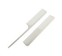 Homoyoyo 2 pièces Peigne à Cheveux Acier Inoxydable Lot de Peignes de Coupe Tonte Accessoires de Coiffure Pratiques pour Hommes et Femmes Design Élégant et pour Couper Franges à Domicile