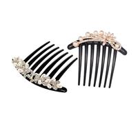 Homoyoyo 2 pièces Peigne Cheveux Décoratif avec Perles et Élégant Accessoire Cheveux Mariée Bridal Rhinestone Pearl Hair Comb pour Femmes et Filles