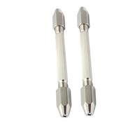 Homoyoyo 2 Pièces Perceuse à Main Double Tête Outil Réparation Montre Étau Pin Vise Précision Ergonomique Antidérapante