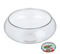 Homoyoyo 2 Pièces Petit Aquarium Plastique Transparent Bol Rond pour Poissons Ornement Bureau et Décoration Résistant Aux Chocs Capacité
