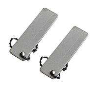 Homoyoyo 2 pièces Pierre à Aiguiser Diamant Portable Mini Aiguisoir de Poche avec Rainures Fines pour Couteaux Hameçons et Outils de Coupe Poignée Confortable et Usage Sécurisé