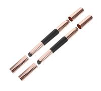 Homoyoyo 2 Pièces Pinceau à Lèvres Double Embout Silicone avec Capuchon Applicateur Correcteur Rétractable Mini Brosse Portable pour Lèvres Gloss et Nail Art Usage Quotidien et Voyage