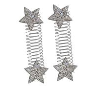 Homoyoyo 2 pièces Pinces Cheveux Étoiles Argentées Invisibles Lot Peignes U Flexibles pour Coiffure Accessoires Coiffants Décoratifs Femmes Maintien Rapide et Discret