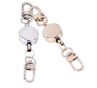 Homoyoyo 2 Pièces Porte Badge Rétractable avec Enrouleur Élastique Porte Clés Résistant et Pratique pour Usage Quotidien