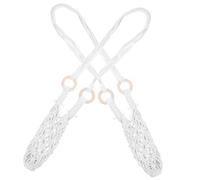 Homoyoyo 2 pièces Porte-Bouteille Mural en Coton tissé pour vin et Fruits Style bohème Rustique capacité décoration intérieure et extérieure Lot de Blancs