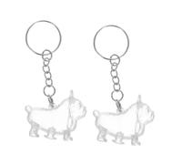 Homoyoyo 2 pièces Porte-clés Collecteur Poils Animaux Compact Transparent Forme de Chien et Chat Boîte de Rangement Souvenir Portable pour Poils Chien et Chat Coffret Mémoire Animal