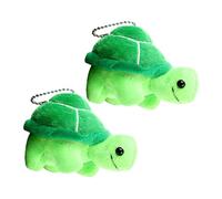 Homoyoyo 2 Pièces Porte-clés Peluche Tortue Verte Pendentifs Miniatures Doux Peluche pour Sac à Dos et Décoration Suspendue Accessoires Charmants et Faciles à Accrocher