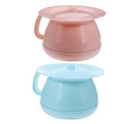 Homoyoyo 2 Pièces Pot Urine Portable Épais avec Couvercle Sécurisé et Poignée Urinoir Unisexe pour Garçon Fille et Personnes Âgées Alitées Entretien Facile et Étanche