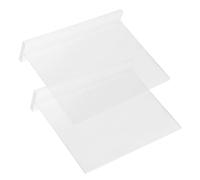 Homoyoyo 2 pièces Présentoir Acrylique Transparent Lot de Supports de Table Stands Rigides pour Affiches Signalétique Publicitaire Bureau Restaurant