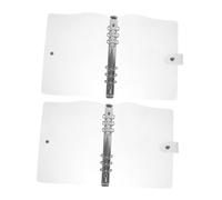 Homoyoyo 2 pièces Protège Cahier Transparent PVC Pailleté Couverture Rechargeable à Anneaux Protège Carnet et Facile à Nettoyer Accessoire Pratique pour Carnet à Mobiles