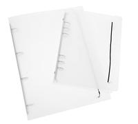 Homoyoyo 2 pièces Protège Cahier Transparent Souple Anneaux Couverture Résistante Aux Salissures Coque Réutilisable pour Classeurs et Lot de pour Bureau et École