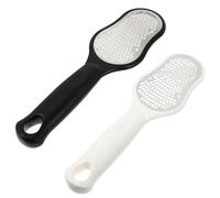Homoyoyo 2 pièces Râpe Pédicure Inoxydable avec Couvercles Double Face Ergonomique pour Soins des Élimination Peau Morte et Callosités Outil Compact pour Talons Secs et Crevassés