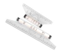 Homoyoyo 2 pièces Règle Roulante Multi Usage Outil de Mesure Transparent pour Ingénieurs Dessin Technique Angles et Lignes Parallèles