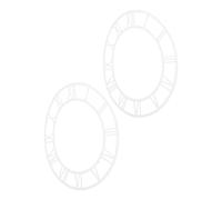 Homoyoyo 2 Pièces Roman Numeral Wall Clock Stickers Minimalist Round Acrylic Mirror Surface Decals for Living Entryway and Hotel Decoration