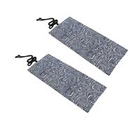 Homoyoyo 2 Pièces Sac à Crayons Enroulable Toile Motifs Élégants Organisateur Pratique pour Crayons et Fournitures Artistiques pour Étudiants et Amateurs Art