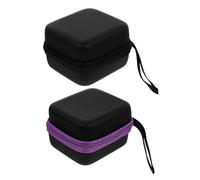 Homoyoyo 2 pièces Sac de Rangement pour Huile Essentielle Compartiments Pochette Portable Antichoc pour Bouteilles de Noir et Pratique pour Voyage et Usage Quotidien