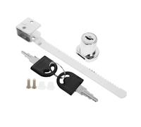 Homoyoyo 2 pièces Serrure à Cliquet pour Porte Coulissante Verre Lot de de Zinc Chromé Verrouillage Sécurisé pour Vitrines Exposition et Comptoirs de Magasin avec Clé Compatible Armoires