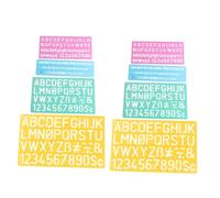 Homoyoyo 2 pièces Set de Pochoirs Alphabet et Chiffres Plastique Robuste Règle de Traçage Alphanumérique pour Dessin Peinture et Apprentissage Créatif des Garçon Fille
