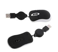 Homoyoyo 2 Pièces Souris Optique Souris USB c Souris Filaire Mini-Souris d'ordinateur Souris USB rétractable Souris rétractable l'ordinateur Câble rétractable Petite Souris