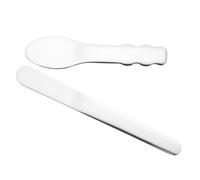 Homoyoyo 2 pièces Spatule Cosmétique Acier Inoxydable pour Masque Facial et Soin Peau Cuillère Maquillage Portable Outil Hygiène Beauté Pratique