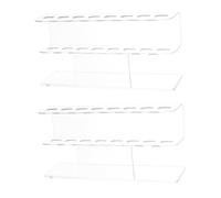 Homoyoyo 2 Pièces Support Acrylique Transparent Compartiments Organisateur Pince à Épiler et Rangement Outils Manucure Présentoir Multi-usages pour Bureau Maison et Magasin