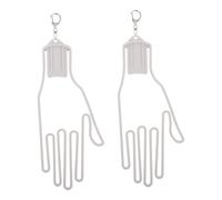 Homoyoyo 2 Pièces Support de Moufles de Golf en Abs Blanc Clip pour Accrocher au Paquet ou Corde à Linge, Design Simple et Forme Paume, pour Ranger Vos Accessoires de Golf