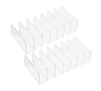 Homoyoyo 2 pièces Support de Rangement Cosmétique Transparent Organisateur Multi Compartiments pour Fards à Paupières et Produits de Maquillage pour Bureau