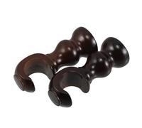 Homoyoyo 2 Pièces Support de Tringle à Rideau Bois Massif Fixations Murales Robustes pour Tringles de Supports Durables et Lisses pour Rideaux Délicats Salon et Chambre