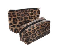 Homoyoyo 2 pièces Trousse de Maquillage Imprimée Pochette Cosmétique Portable PU pour Voyage Camping et Utilisation Familiale