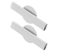 Homoyoyo 2 Pièces Vase Mural Adhésif Métal Blanc Support Mural pour Fleurs Tube Décoratif pour Plantes Suspendues Compatible Plâtre Carrelage Décoration Cuisine Salon Style Ferme Moderne