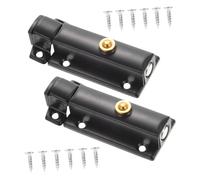 Homoyoyo 2 pièces Verrou à Ressort Loquet Coulissant à Faible Résistance Serrure à Cylindre pour Portes et Portails Usage Intérieur et Extérieur