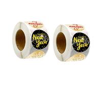 Homoyoyo 2 Rouleaux bonne année stickers bonne année autocollants salutation étiquette autocollantes etiquettes autocollantes décalcomanies d'emballage autocollants du Nouvel An