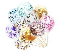Homoyoyo 20 Ballons à Paillettes en Latex Multicolores Décorations de Fête Confettis 20 Pièces pour Anniversaires Mariages et Événements Festifs