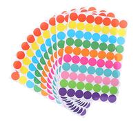 Homoyoyo 20 feuilles Étiquettes Rondes Colorées Autocollantes Pastilles de Points pour Sceau Denveloppes et Classification Lot de Stickers pour Maison Bureau et École