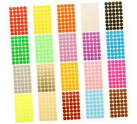 Homoyoyo 20 Feuilles Étiquettes Rondes Multicolores Autocollantes pour Codage et Classification Stickers Points Adhésifs pour Bureau École et Maison