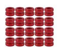 Homoyoyo 20 Perles pour Cordes de Guitare Électrique et Folk, Accessoires en Métal Coloré Rouge, Kit 20 Pièces, Compatibles Ukulélé et Mandoline, Pièces de Rechange pour Guitare